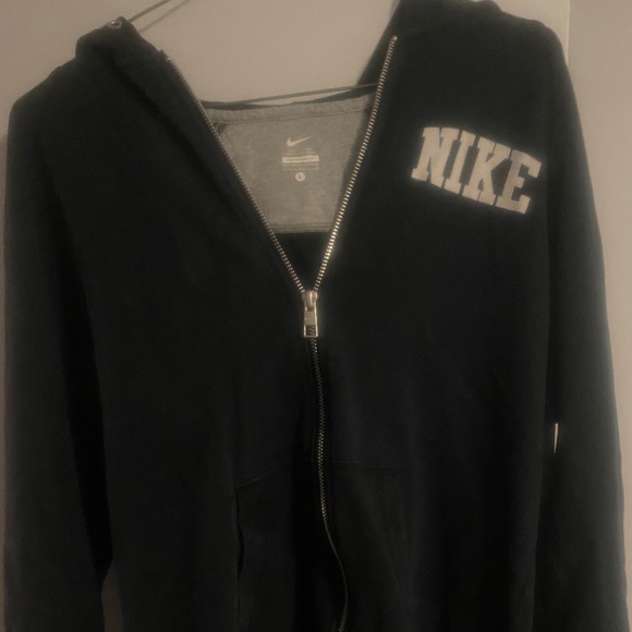 Women's Large Black Nike Zip Up Hoodie - Picture 1 of 3